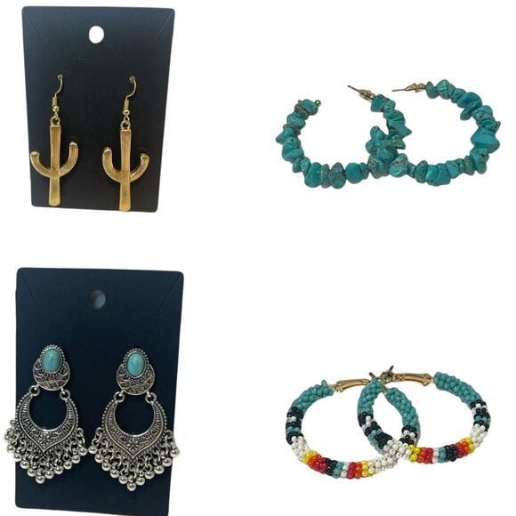 Earring BUNDLE Western Southwest Style Set of 4 - Picture 1 of 5